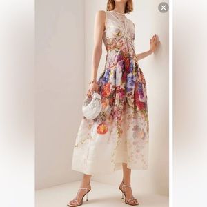 Zimmerman prima panelled Floral Midi Dress